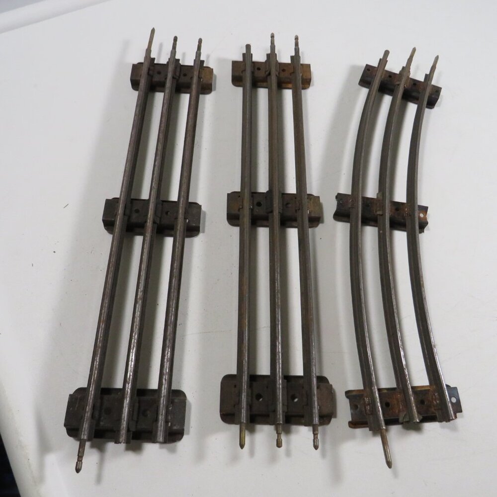 Pre-WWII 1930s Lionel Train Track #13 (3) pieces METAL railroad
